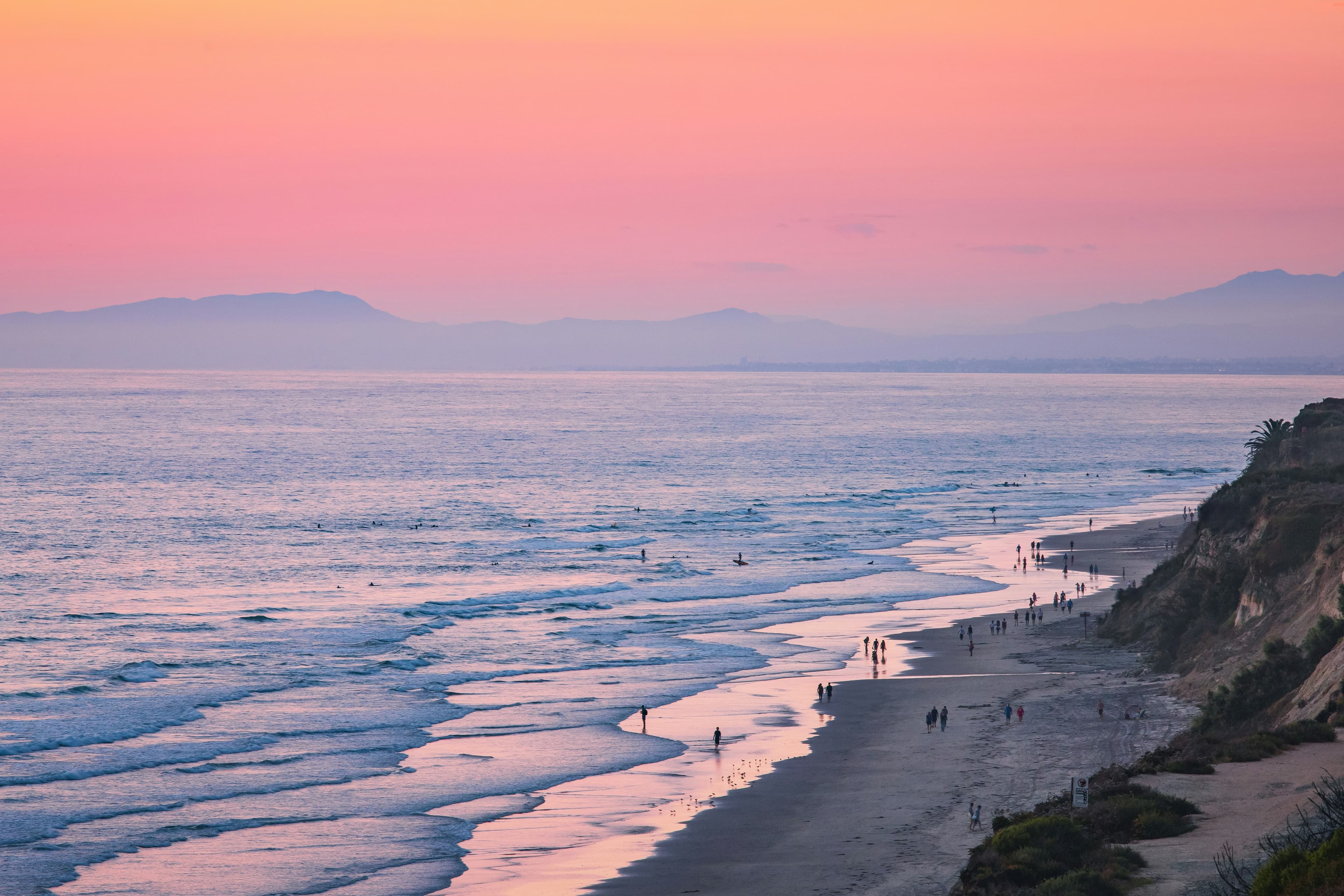 Del Mar beach and bluffs, San Diego
